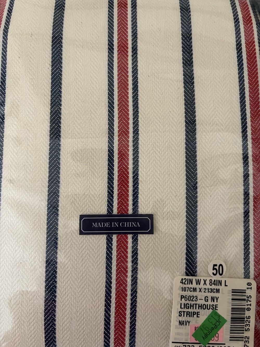 American Living Set Of 2 Lighthouse Stripe Curtain Panels